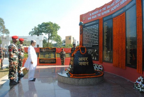 CM Manik Sarkar commemorated new war memorial at Lichubagan